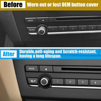 For BMW Radio Volume Knob Button X3 F25 2010-2016/X4 F26 2014-2017,Multimedia Volume Control Switch Radio CD Knob Button Replacement without Icon for BMW X3 F25/X4 F26 61319208591 61319208592| Jaronx