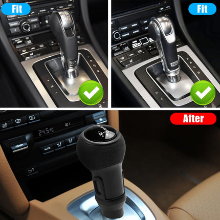 For Porsche Gear Shift Knob Compatible with Macan 2014-2020/911 GT3 2008-2017/ Boxster 2009-2015/ Cayman 2010-2015/ Panamera 2010-2016/718 2016-2021, Gear Shifter Knob Lever(White)| Jaronx