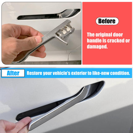 For Tesla Door Handle Replacement for Model 3 2017-2021, Left Front Driver Side/Left Rear Chrome Exterior Door Handle Replacement for Tesla Model 3 1081831-00-H| Jaronx