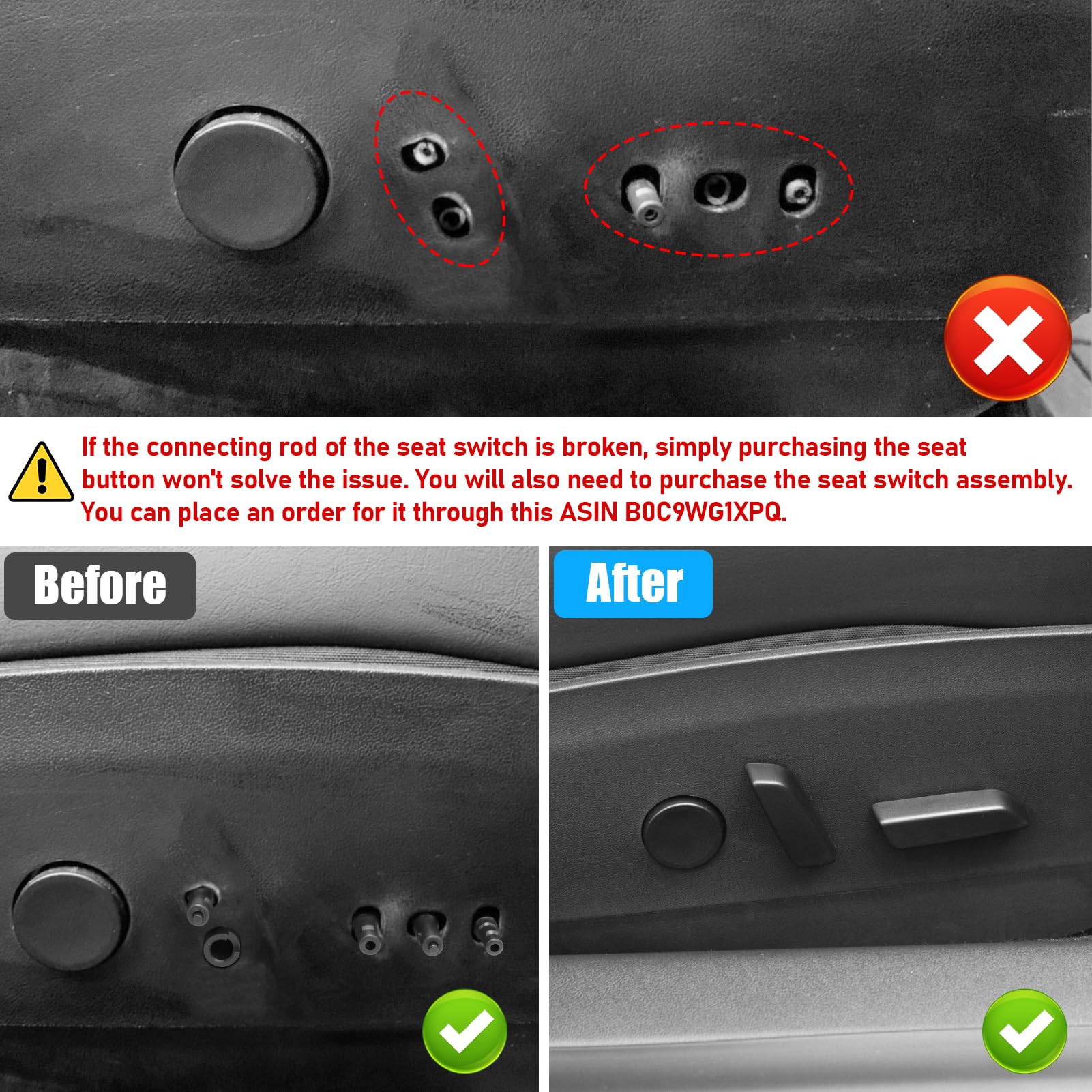 Window Seat Button Tesla Model 3/Y Seat Button 2017-20 Passenger | OEM #1098842-00-D & #1 ...