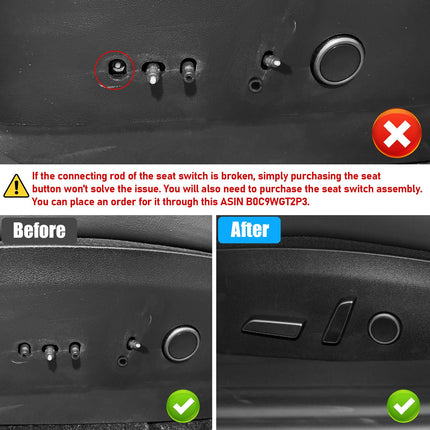 Tesla Model 3/Y Seat Button 2021-24 Passenger | OEM #1098842-01-D & #1098843-01-E – Jaronx