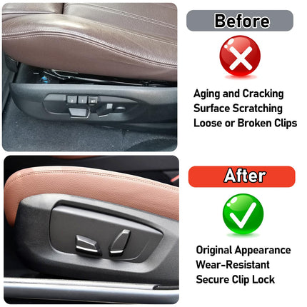 For BMW Seat Track Outer Panel Cover 5‘F10/F11, 7'F01,X5 F15,X6 F16,52107318975 Left Front Driver Seat Outer Side Track Cover Trim Panel Shield Replacement for BMW 520i 528i 535d 535i 550i 740i| Jaronx