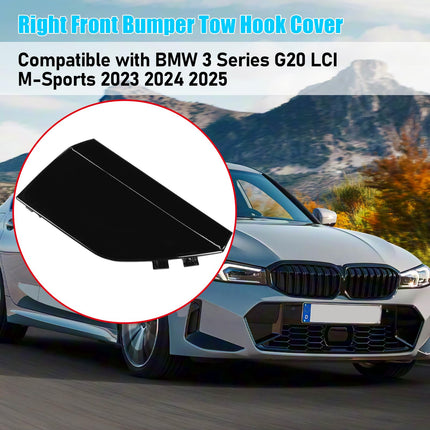For BMW G20 LCI Tow Hook Cover 2023-2025 | Right Front Bumper Cap 51118085456 (Painted Black)| Jaronx