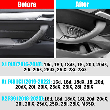 For BMW X1 F48 / X2 F39 Black Door Handle Covers 2PCS 2016-23 – Snap-On| Jaronx