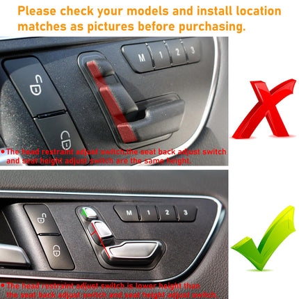 Mercedes Benz Seat Adjust Switch Bling Covers & Door Lock Pins,B-Class W246, CLA C117, GLA X156 | Jaronx