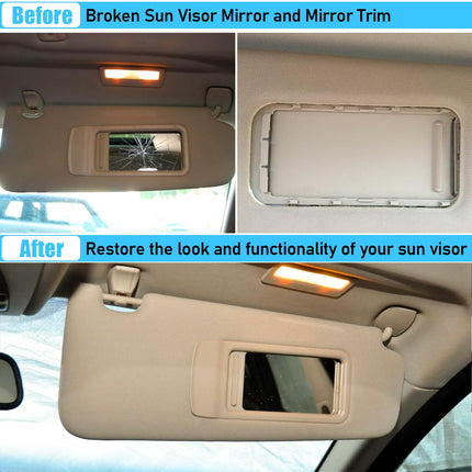 BMW 5 Series F10/F11 2010-2016 Right Sun Visor (with Mirror, Beige) | Jaronx
