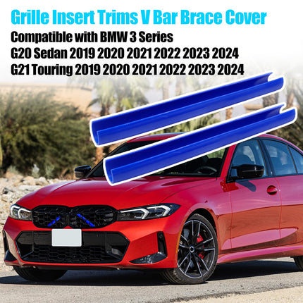 For BMW G20/G21 V-Brace Cover Blue 2019-2024 | 330i 330e M340i Grill Insert|Jaronx