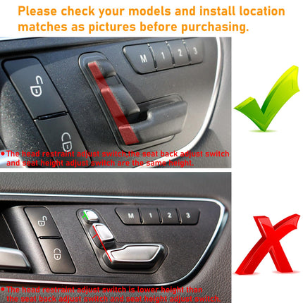 Mercedes Benz Seat Adjust Switch Covers & Door Lock Pins,GL X166,CLS W218 | Jaronx