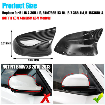 BMW Ox Horn Mirror Cover 3/4/5/6-Series Carbon Look | Jaronx