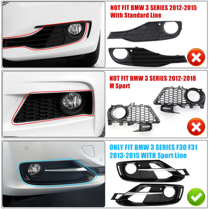 For BMW F30 F31 Sport Line Fog Light Cover 2013-15 – OEM 51117300739/37 LH&RH| Jaronx