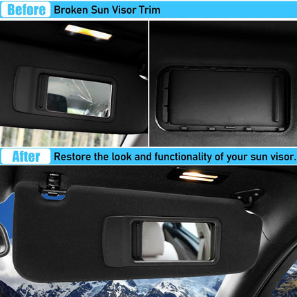 For BMW E90/E91/E84 Sun Visor Right 2005-15 w/ Mirror 51167252010(Black)| Jaronx