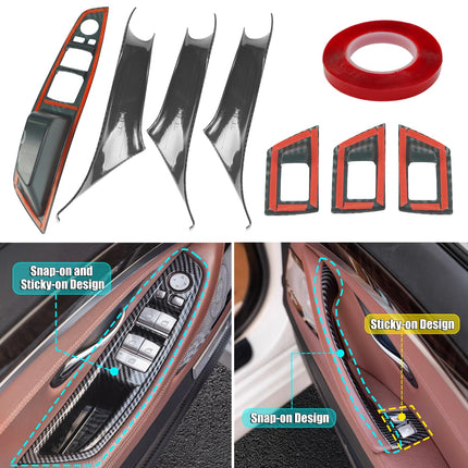 BMW 5 Series F10/F11 Door Handle Covers (2010-2016),7PCS Carbon Fiber Pattern|Jaronx