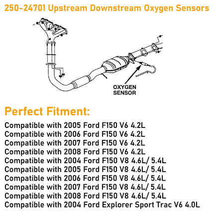 Ford F150 Oxygen Sensor Replacement 2004-2008,Set of 4| Jaronx