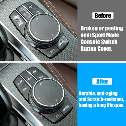 For BMW 5’G30/6'GT G32/7'G11/X3 G01/X4 G02 iDrive Button Replacement,5PCS Multimedia iDrive Controler Button for 5’G30 2017-2022/6'G32 2017-2024/7'G11 2016-2022/X3 2017-2021/X4 2018-2021(Black)| Jaronx