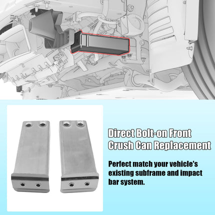 For Tesla Reinforcement Bar Rail Extension Bracket Crush Can Replacement for Model 3 2017-2025/Model Y 2020-2024 1109193-00-C, Left and Right Front Lower Subframe Crush Can| Jaronx