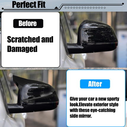 BMW M-Style Mirror Caps Gloss Black | X3 G01/X4 G02/X5 G05/X6 G06/X7 G07 2019-24 – Jaronx