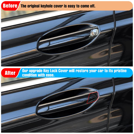 For BMW Door Handle Key Hole Cover (Carbon Black) 7 Series G11 G12 2016-2022, Driver Side Door Lock Cover Replacement for BMW 730 740 745 750 760 Handle Keyhole Cap 51217474681 | Jaronx