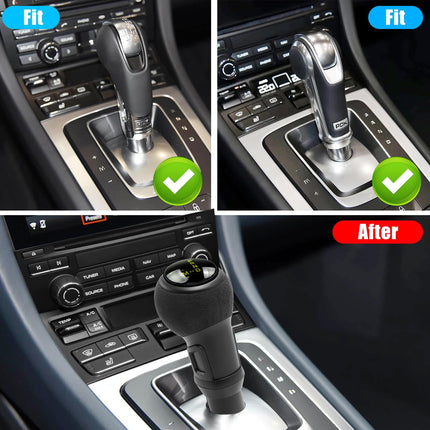 For Porsche Gear Shift Knob Compatible with Macan 2014-2020/911 GT3 2008-2017/ Boxster 2009-2015/ Cayman 2010-2015/ Panamera 2010-2016/718 2016-2021, Gear Shifter Knob Lever(Yellow)| Jaronx