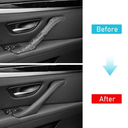BMW 5 Series F10/F11 2010-2016 Left Rear Door Handle (Leather, Black) | Jaronx
