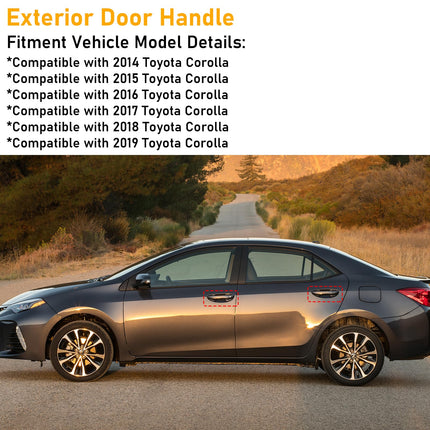 2014-2019 Toyota Corolla 11th Gen Exterior Door Handles,4PCS| Jaronx