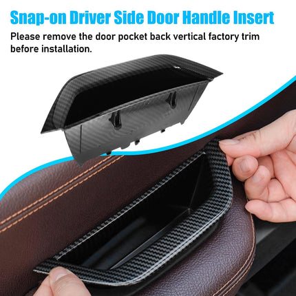 Carbon Fiber Door Handle Covers for BMW X3 F25 & X4 F26 – 4Pcs Snap-On Set | Jaronx