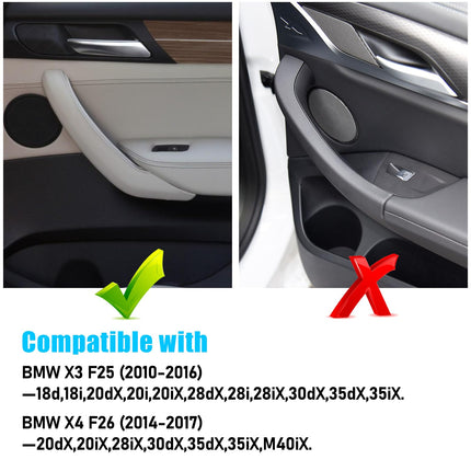 BMW X3 F25 2010-2016 & X4 F26 2014-2017 Right Door Handle Cover (Black) | Jaronx