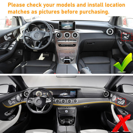 Mercedes Benz Bling Seat Adjust Button Covers & Door Lock Covers for W205, X253, C253, GLC Class | Jaronx