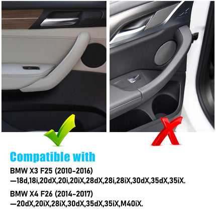 BMW X3 F25 2010-2016 & X4 F26 2014-2017 Left Rear Door Handle Cover (Black) | Jaronx