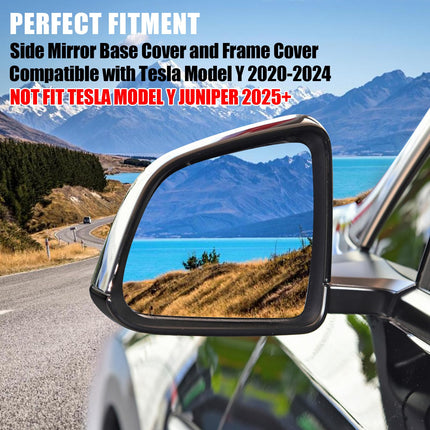 For Tesla Model Y Mirror Bottom Cover & Frame 2020-24 Left| Jaronx