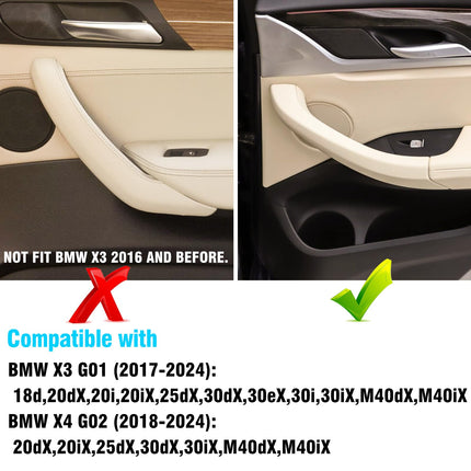 BMW X3 G01/X4 G02 Right Door Handle Cover, 1PCS Front/Rear Interior Outer Cover for X3 2017 - 2024/X4 2018 - 2024 | Jaronx