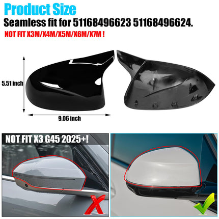 BMW M-Style Mirror Caps Gloss Black | X3 G01/X4 G02/X5 G05/X6 G06/X7 G07 2019-24 – Jaronx