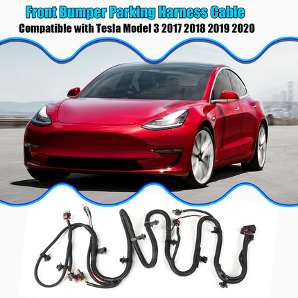 For Tesla Model 3 Front Bumper Parking Wiring Harness 2017-2020, Front Bumper Park Sensor Wiring Harness Replacement for Tesla Model 3, Replace for 106795801G 1067958-01-G| Jaronx
