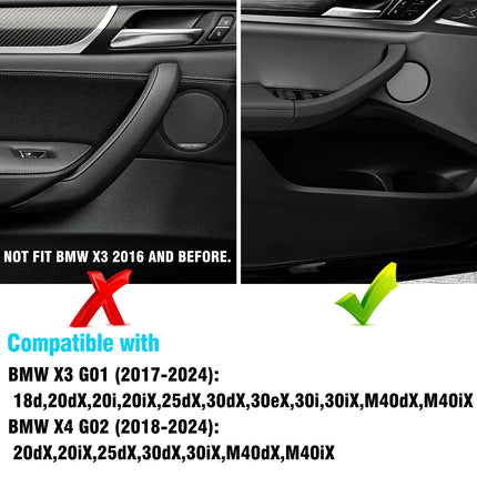 BMW X3 G01/X4 G02 Left Door Handle Cover, 1PCS Front/Rear Interior Outer Cover for X3 2017 - 2024/X4 2018 - 2024 (NOT Leather) | Jaronx