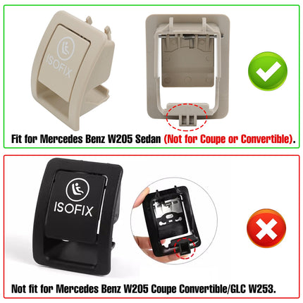 For Mercedes Benz Child Seat Anchor Cover C Class W205 C300 C350 C200 C180 C400 C450(2015-2020), ISOFIX Rear Seat Latch Anchor Cover for C Class W205 A2059200513 (Light Beige) | Jaronx