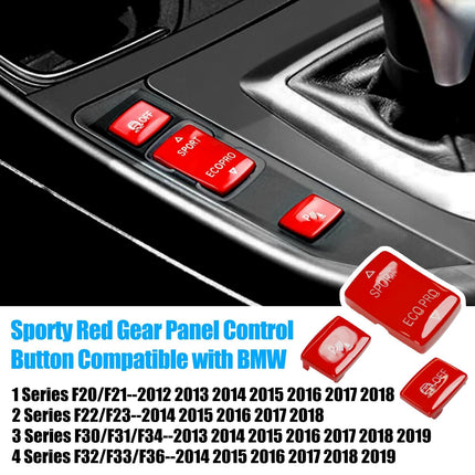 For BMW Gear Mode Button Cover 2012-19 F20/F21/F22/F30/F32 | 3PCS | Jaronx