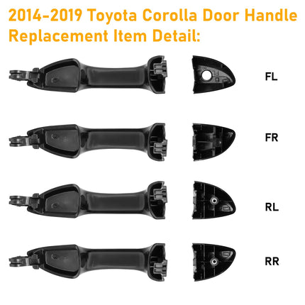 2014-2019 Toyota Corolla 11th Gen Exterior Door Handles,4PCS| Jaronx