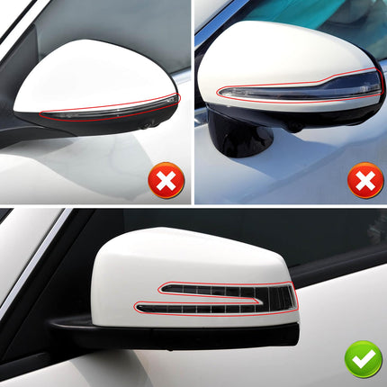 Mercedes Benz Mirror Cover, Carbon Fiber Pattern, for C-Class W204, E-Class W212, S W221, GLK X204, GLA X156, OE: A2128100164, A2128100964 | Jaronx