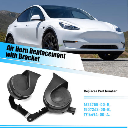 For Tesla Model Y Horn Assembly with Bracket 2020-2024 | 1507242-00-B Dual Tone Snail for Tesla Model Y Accessories, Horn High Low Tone Horn Replacement| Jaronx