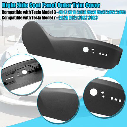 For Tesla Seat Control Panel Trim Model 3/Y 2017-2023 1098348-00-F | Right Front Passenger Seat Outer Side Cover Trim Panel Shield Replacement for Tesla Model 3/Y Accessories| Jaronx