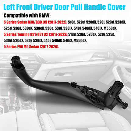 For BMW 5 Series G30/G31/F90 Front Right Door Pull Handle Black 2017-2022,Replacement 51417438524| Jaronx
