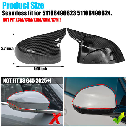 BMW M-Style Carbon-Look Mirror Caps | X3 G01/X4 G02/X5 G05/X6 G06/X7 G07 19-24 – Jaronx