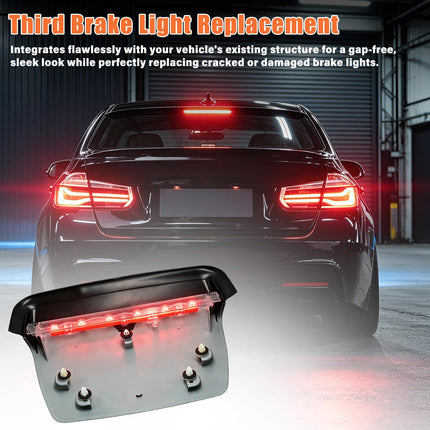 For BMW 3 Series F30 2013-2018 LED Third Brake Light 328i 330i 335i,63257259883 Rear 3rd High Mounted Brake Stop Lamp for BMW 3 Series F30 Sedan/M3 F80 (Black)| Jaronx