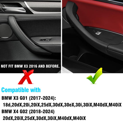 BMW X3 G01/X4 G02 Door Handle Cover, 1PCS Right Front/Rear Interior Outer Cover Replacement for X3 2017 - 2024/X4 2018 - 2024 (NOT Leather) | Jaronx