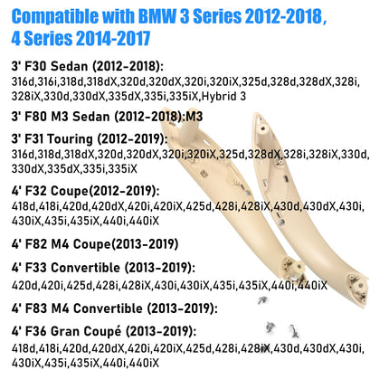 For BMW F30/F31/F32 Door Handle Beige 2012-2018 | 320i 328i 330i 335i 428i 435i | Jaronx