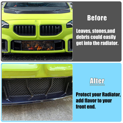 | BMW M2 G87 Front Bumper Grille Guard 2023-2025 | 3PC Glossy Black Mesh Kit