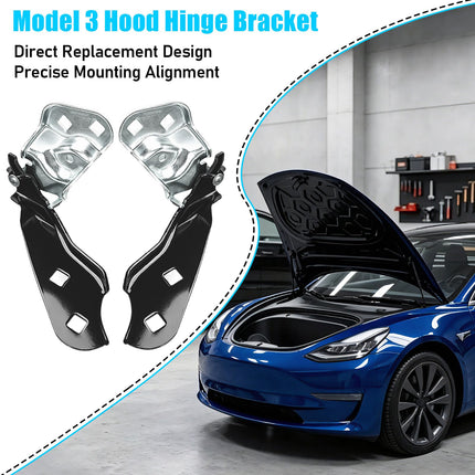 For Tesla Model 3 Hood Hinges 2017-2023 Driver Passenger Side 2PCS,Left Driver Right Passenger Side Engine Hood Bonnet Hinge Bracket Replacement for Tesla Model 3 1098792-00-D and 1098793-00-D| Jaronx