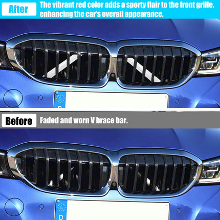 For BMW V Brace Cover for 3 Series G20 Sedan /G21 Touring 2019-2024 330i 330e M340i,Grille Insert Trims V Bar Brace Wrap Covers Compatible with BMW Front Grill Insert Stripes(White)| Jaronx