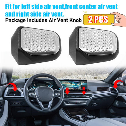For BMW Air Vent Knob Clip for X5 G05/X6 G06/X7 G07/XM 2023-2025,2PCS Front Dash Air Conditioner Outlet Grille Blade AC Vent Knob Replacement for BMW 64225A27360 2023-2025| Jaronx