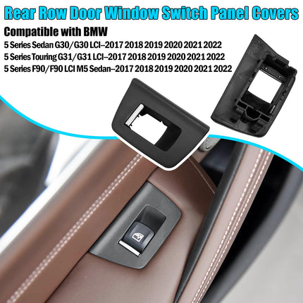 For BMW 5 Series G30/G31/F90 Rear Window Switch Cover 2PCS 2017-2022,Left Rear+Right Rear Replacement| Jaronx