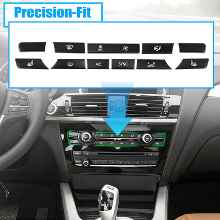 For BMW Climate AC Buttons X3 F25 2014-2016/X4 F26 2014-2017 11PCS,A/C Climate Control Air Conditioning Panel Switch Buttons Replacement Compatible with BMW X3 F25/X4 F26 fit for 64116825513| Jaronx